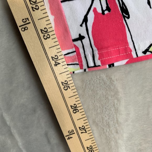 Talbots Capris Pants Size 10 Geometric Abstract Print Stretch Mid Rise Clean - Picture 8 of 9